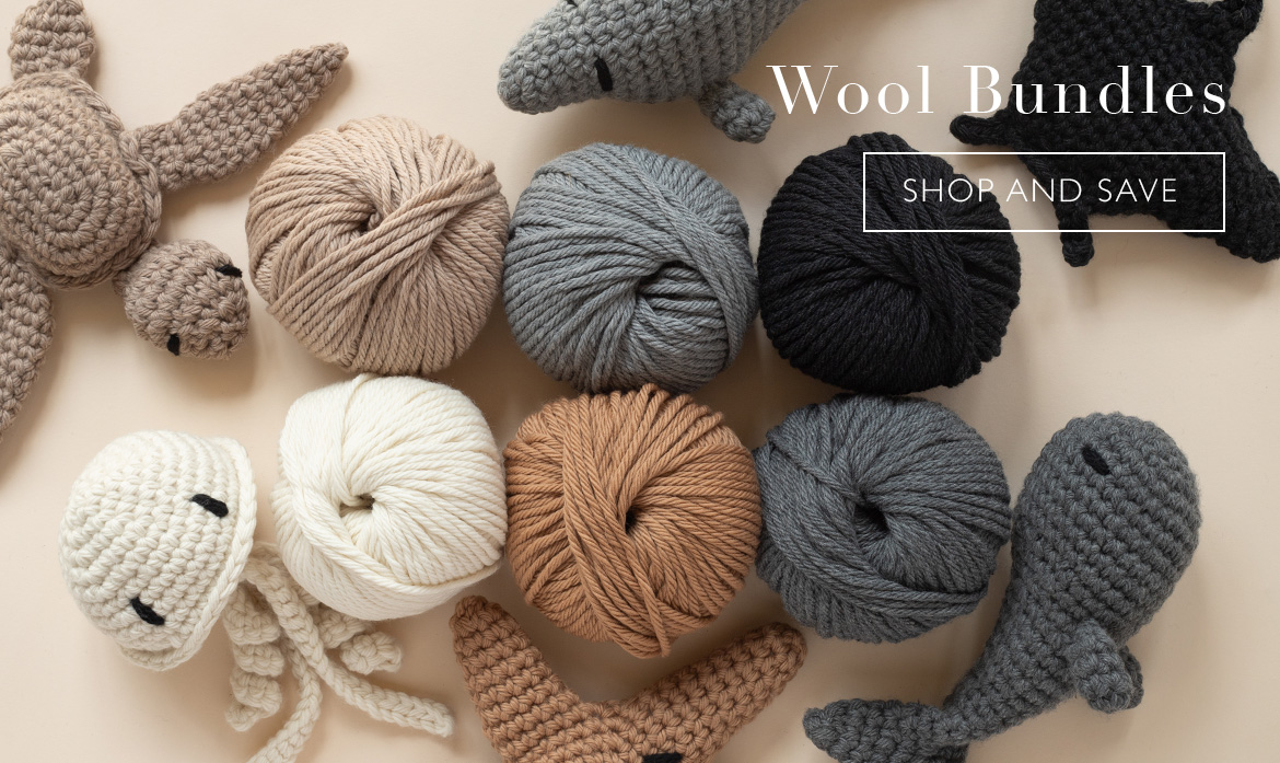 Wool bundles chunky yarn jumbo crochet patterns toft